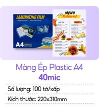 Màng ép plastic A4 40Mic