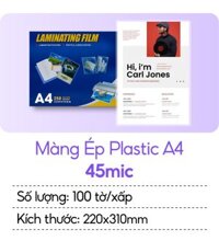 Màng ép Plastic A4 45mic