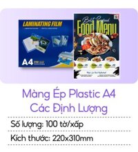 Màng Ép Plastic A4 các định lượng