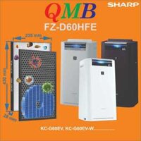 Màng lọc Hepa SHARP Việt Nam  KC-G60EV KC-G60EV-W KC-G60EV-B FZ-D60HFE