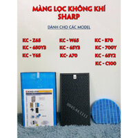 Màng lọc khí Sharp KC-Z65, KC-650Y, KC-Y65, KC-W65, KC-A70, KC-B70, KC-700Y, KC-C100. Màng hepa, than, ẩm