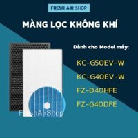 Màng lọc không khí KC-G50EV-W, KC-G40EV-W, FZ-D40HFE, FZ-G40DFE, Bộ lọc không khí, màng lọc hepa, tấm lọc hepa