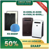 Màng lọc không khí Sharp: KI-EX55,KI-DX55,KI-FX55,KI-GX55,... Màng lọc Hepa, màng lọc than hoạt tính