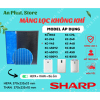 Màng lọc Sharp: KC-W45, Y45, A40, Z40, Z45, B40, B50 ,A50, C70, 500Y5, 500Y4, 50B..Lõi lọc sharp, Màng than hoạt tính