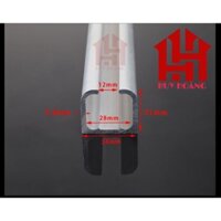 Máng Nhôm Treo Bánh Xe Cửa Lùa Dày 3mm