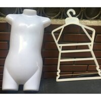 Máng Nhựa Trẻ Em 10 Chiếc Manocanh Treo và 50 Móc Bộ To Trẻ Em 3-6 Tuổi