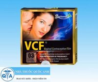 Màng phim tránh thai VCF – Vaginal Contraceptive Film (Hộp 3 miếng)