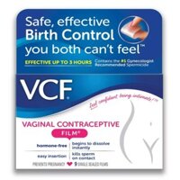Màng phim tránh thai VCF sử dụng quan hệ trần tự nhiên cao cấp hộp 9 miếng ( Có bán lẻ ) ( Chính Hãng USA )