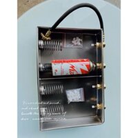 Máng Sạc/Mâm sạc Dồn Gas Lon Mini 4 Ngăn Ti kim loại siêu bền kèm 20 nút nhựa +4 Ron đen+2 ti xạc