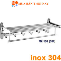 Máng Treo Khăn Đa Năng 2 Tầng - Kệ Vắt Khăn Inox 304 Cao Cấp MK 10G