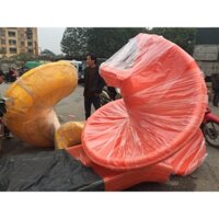 Máng trượt xoắn ốc, cầu xoẵn, máng vặn, ván trượt, vách tuột xoáy ốc nhựa siêu dầy bán riêng lẻ không kèm sắt
