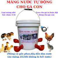 MÁNG UỐNG NƯỚC TỰ ĐỘNG LOẠI THÙNG SƠN NHỎ CHO GÀ CON, GÀ TO VÔ CÙNG HIỆU QUẢ.