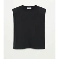 MANGO AUTHENTIC ( Có ảnh thật ) Áo thun không tay Mango màu đen Size XS-S