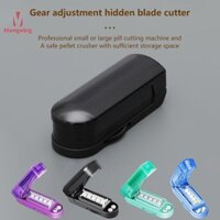 Mangobig  Hộp cắt thuốc di động Bánh răng có thể điều chỉnh Máy cắt ẩn Hộp đựng thuốc Mini Máy cắt thuốc Hộp đựng thuốc Máy nghiền lưu trữ Hộp đựng thuốc du lịch Đẹp