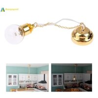 Mangogood  1: 12 Nhà búp bê Đèn trần thủy tinh LED thu nhỏ Phụ kiện nội thất Đẹp