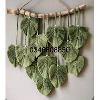 Mành lá macrame 12 lá tuỳ chọn màu có phun keo định hình