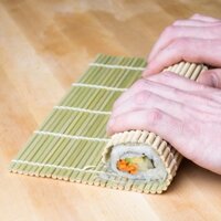 Mành tre cuộn sushi an toàn cho sức khỏe size lớn - Dụng cụ cuốn rong biển, cơm cuộn bằng tre cao cấp, màu xanh lá