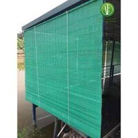 Mành trúc màu xanh ngọc- Mành che nắng mưa được làm theo kích thước khách đặt