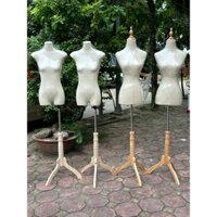 manocanh - ma nơ canh vải nữ thạch cao bọc vải, chân đế gỗ dùng cho shop thời trang