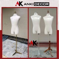 Manocanh nam nửa người không tay, canh nam không tay nửa người, canh cốt nam nửa người bọc vải Anki Decor