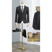 Manocanh nam tay gỗ vàng và nâu kèm theo bộ kê giày và kê quần như hình - Khang TX