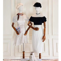 Manocanh nữ bán thân tay gỗ nâu FREE SHIP RẺ cầm nắm túi sách phụ kiện - manocanh 09