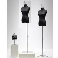 Manocanh Nữ Bọc Vải Không Tay Thân Màu Đen