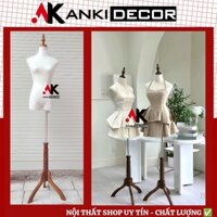 Manocanh nữ không tay,chân chóp gỗ, manocanh bán thân, manocanh nửa người nữ, canh nữ nửa người, canh nữ Anki Decor