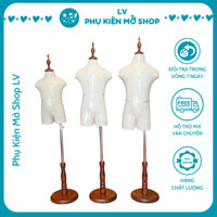 Manocanh trẻ em, không tay, chóp gỗ nhiều màu Ma nơ canh trẻ em cao cấp loại 1 - LV10