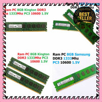 MANTOSIMPLE ➡️ Ram DDR3 ( Samsung / Kington ) 8GB Bus 1333Mhz PC3 10600 1.5V Dùng Cho Máy Tính Để Bàn PC Desktop