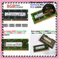 MANTOSIMPLE ➡️ Ram LAPTOP 8GB DDR3 các hãng Kingston / Samsung Bus 1333Mhz PC3 10600 1.5V Dùng Cho Máy Tính Xách Tay