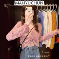 MANYUCHUN áo sơ mi nữ áo kiểu hàn quốc trendy rực rỡ ins dramatic 686317A3481D468 27Z240706