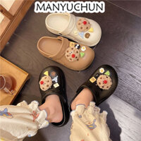 MANYUCHUN dép nữ dép sandal nữ đế cao Dễ dàng phối đồ Điệu đà Bền Độn đế FDL2460HHX 28Z240707