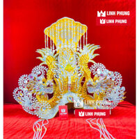 Mão bà Chúa Xứ Cao Cấp-Cát cừ (vàng nhấn trắng) - Tượng 60cm-1m6