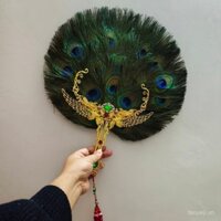 Mao Zhenmao cổ phong cách Cung Điện Quạt múa lông vũ cổ tay biểu diễn hai mặt cos