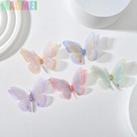 Maomei 100 Chiếc Gạc Bướm Đính Handmade Kẹp Tóc Thủ Công Mỹ Nghệ