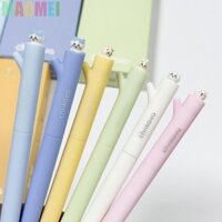 Maomei 6 Cái / bộ Hachiware Xoay Bút Gel Mực Đen Văn Phòng Phẩm Dễ Thương