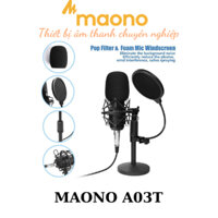 MAONO A03T - Micro podcast 3.5mm - giành cho điện thoại di động, PC & Laptop - Hàng chính hãng