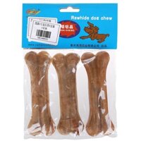 Maoyuan 4inch Đồ chơi nhai cho chó bằng da bò ép 3 gói cho Teddy Bichon Chihuahua kích thước khoảng 10cm