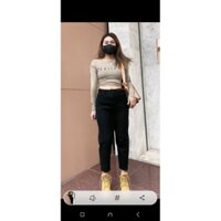 MẬP STYLE QUẦN JEAN BAGGY ĐEN TRƠN BASIC SIZE 50-90 KG