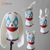 Marbit Halloween Balaclava Mũ Dành Cho Nữ Người Lớn Quỷ Chú Hề Beanie Mũ Handmade Mặt Mũ Móc Mũ Trùm Đầu Cho Đảng Mới