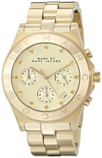 Marc by Marc Jacobs Women's MBM3101 Blade Gold-Tone Stainless Steel Watch with Link Bracelet