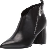 Marc Fisher Women's Retta Leather Block Heel Ankle Bootie