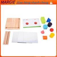 MARGIE Gương Khối Xây Dựng Đồ Chơi Bằng Gỗ Trẻ Em Giáo Dục Để Rèn Luyện Tư Duy Logic Không Gian