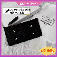Margie Phong Cách Magie Lớp Đầu Tiên Da Bò MM6 Dài Đựng Thẻ Nam Nữ Túi Đựng Tiền Xu Ví Trọn Bộ Bao Bì