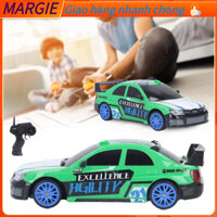 MARGIE RC Xe Đua 1/24 Xanh An Toàn ABS Mạnh Động Cơ Mẽ 10Mph Dễ Dàng Trôi Ô Tô Với Hàng Rào Cho trẻ Em Người Lớn