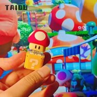 Mario cá bằng gỗ + 1 bút chì Shin-chan mông Keycap hiệu ứng âm thanh vui nhộn âm thanh Máy phát điện Keychain