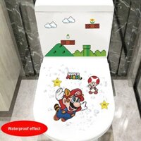Mario Mario Mario Mario Mario Phim Hoạt Hình Super Mario Miếng Dán Vệ Sinh Chống Nước Phòng Tắm Miếng Dán Trang Trí Nhà Vệ Sinh Miếng Dán Đệm Ghế Nhà Vệ Sinh Nắp Miếng Dán