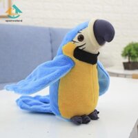 [Marr] Hàng có sẵn Talking Macaw Vẹt Lặp lại những gì bạn nói Thú nhồi bông Đồ chơi sang trọng Ghi âm điện tử Chim hoạt hình Nói vẹt Đồ chơi sang trọng cho thú cưng Tốt