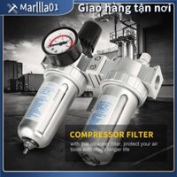 Marris-Tools   Dụng cụ bẫy tách dầu máy nén khí G1/2 + Đồng hồ đo điều chỉnh SHD